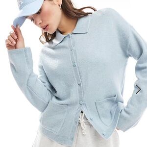 Abercrombie Baby Blue Sweater Cardigan